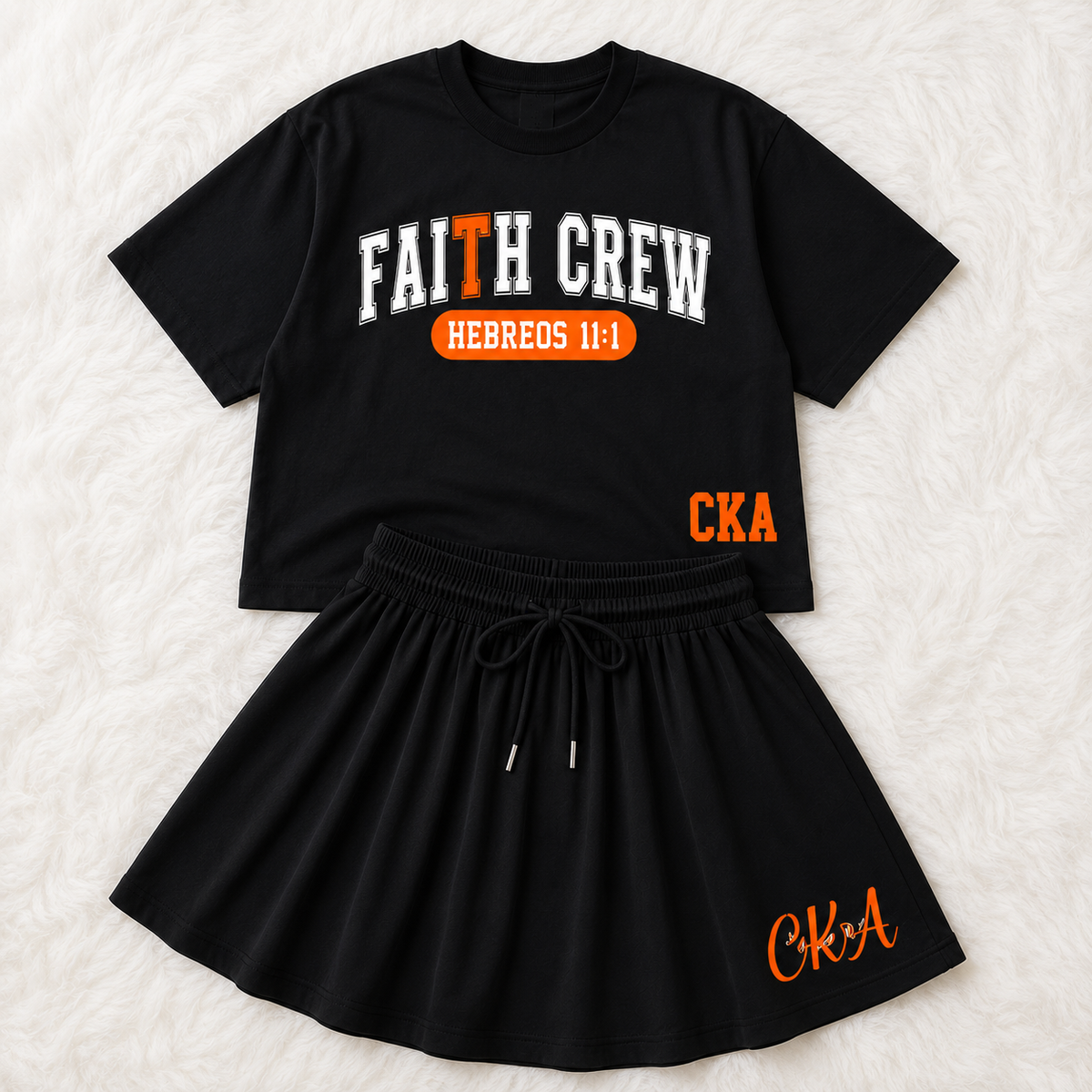 Set Crop Top Oversize Premium y Falda
